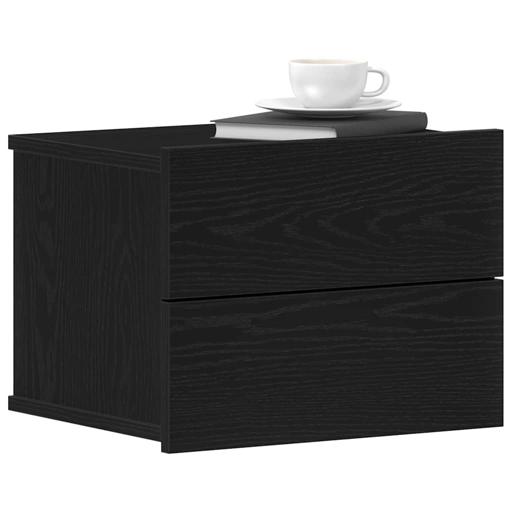 Nachttisch 2 pcs Schwarze Eiche 40 x 30 x 30 cm Holzwerkstoff