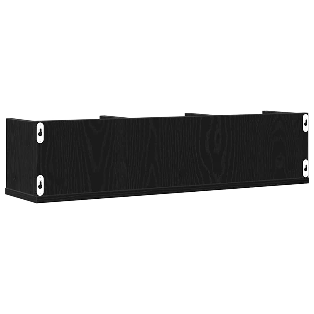 Wandregal Schwarze Eiche 75 x 18 x 18 cm Holzwerkstoff