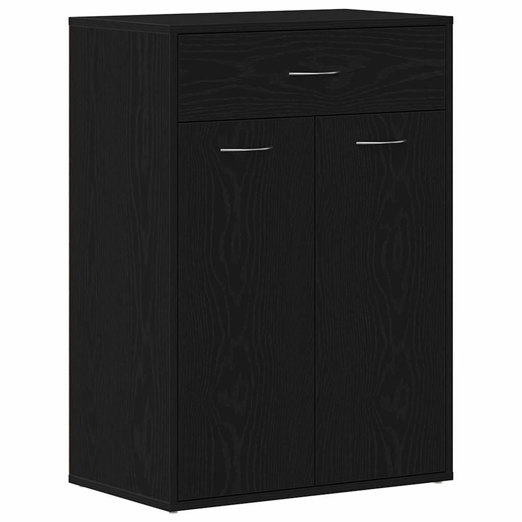 Schuhregal mit Tür Schwarze Eiche 60 x 35 x 84 cm Holzwerkstoff