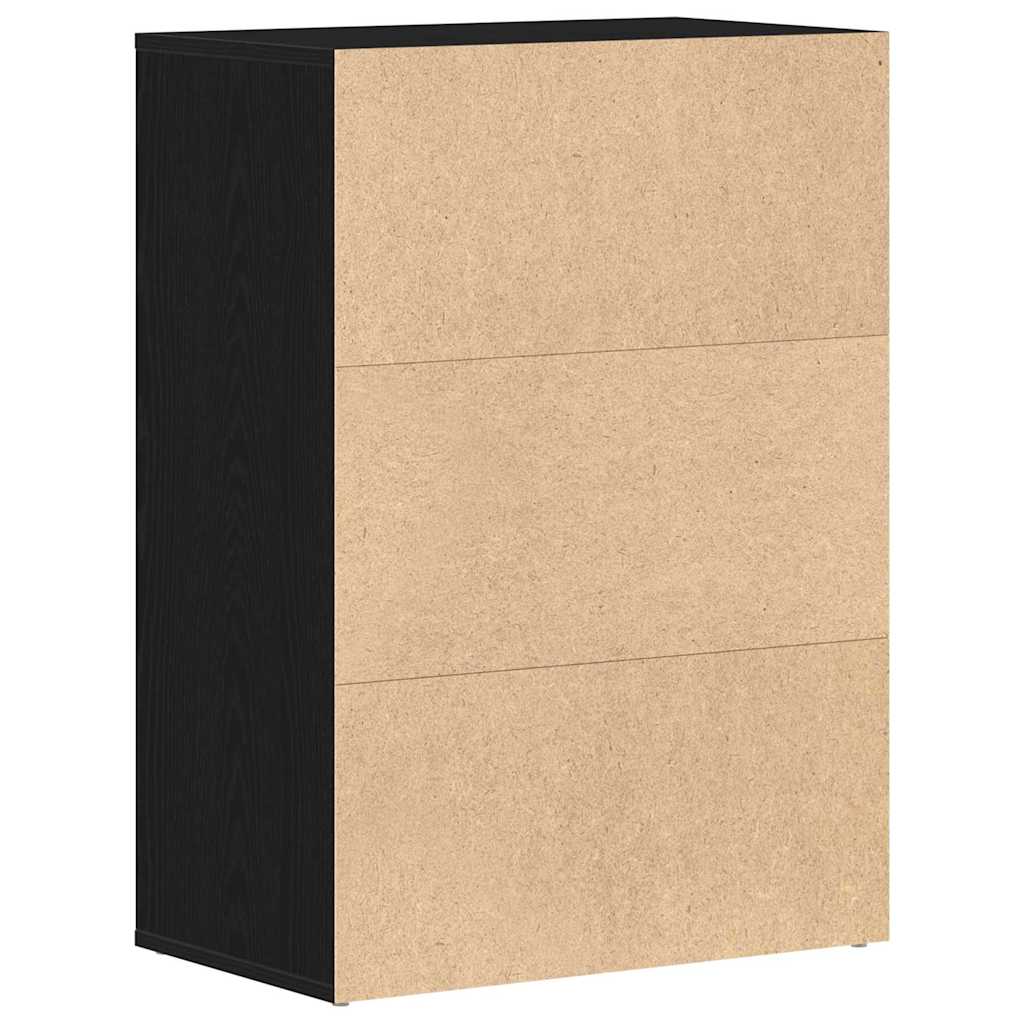 Schuhregal mit Tür Schwarze Eiche 60 x 35 x 84 cm Holzwerkstoff