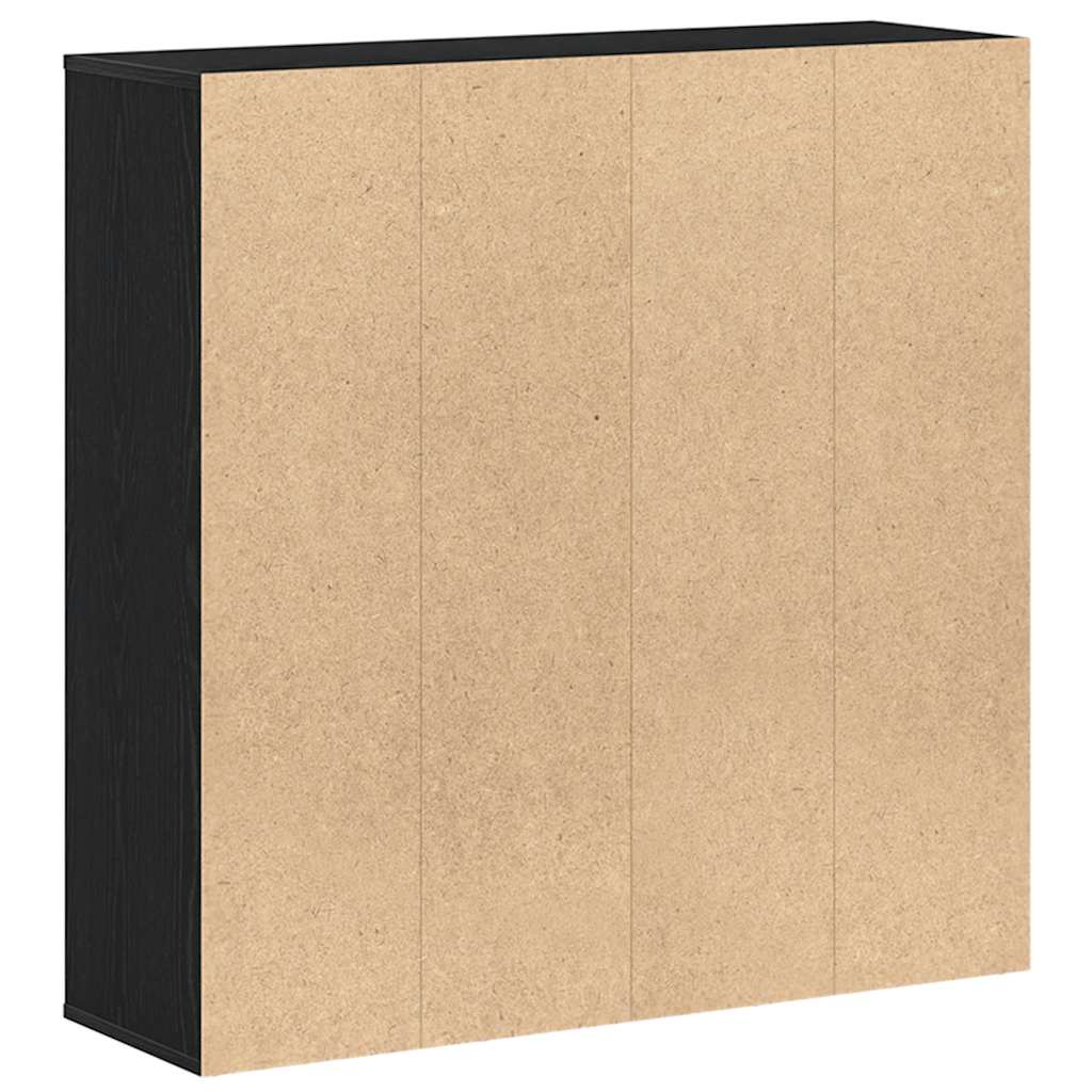 Bücherschrank Schwarz Eichen-Optik 98x29x97,5 cm Holzwerkstoff