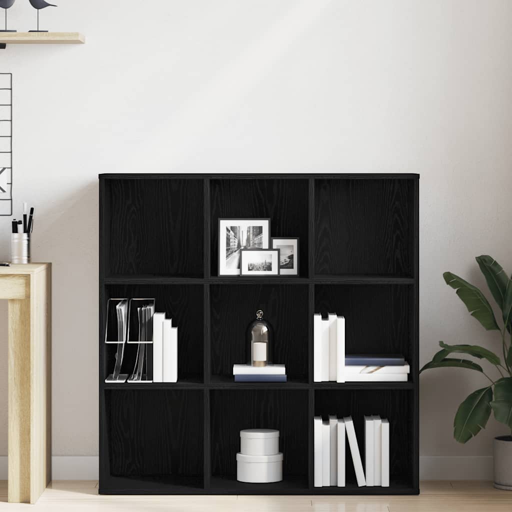 Bücherregal Eiche Schwarz 98x29x97,5 cm Holzwerkstoff