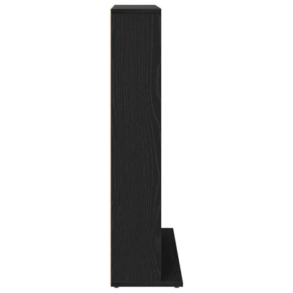 CD-Schrank Schwarz Eichen-Optik 100x23x89,5 cm Holzwerkstoff