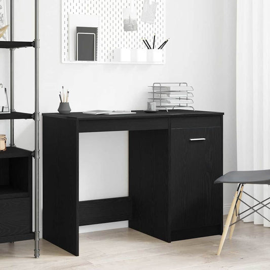 Schreibtisch Schwarz Eichen-Optik 100 x 50 x 76 cm