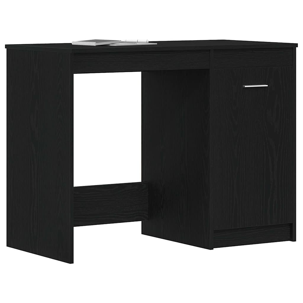 Schreibtisch Schwarz Eichen-Optik 100 x 50 x 76 cm