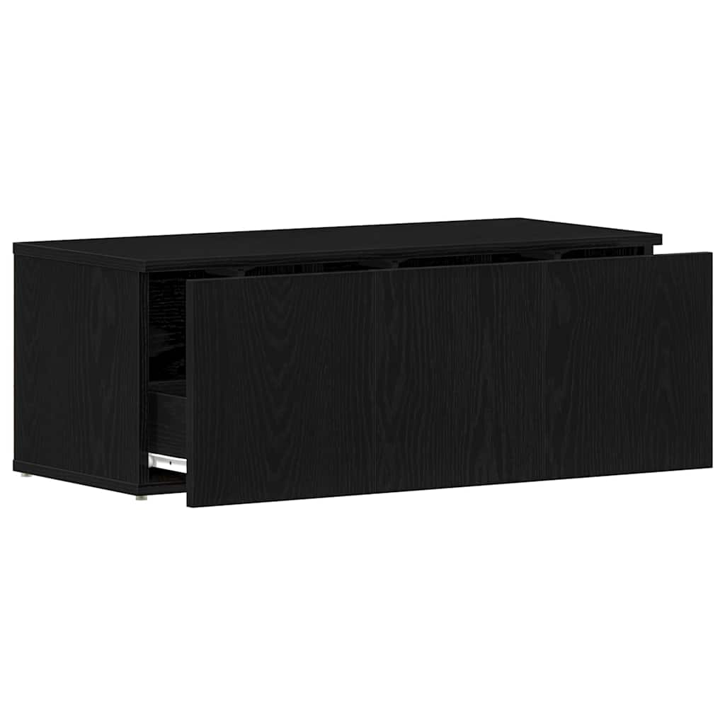 TV-Ständer mit Schubladen Schwarz 80 x 34 x 30 cm Holzwerkstoff