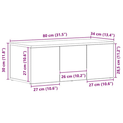TV-Ständer mit Schubladen Schwarz 80 x 34 x 30 cm Holzwerkstoff