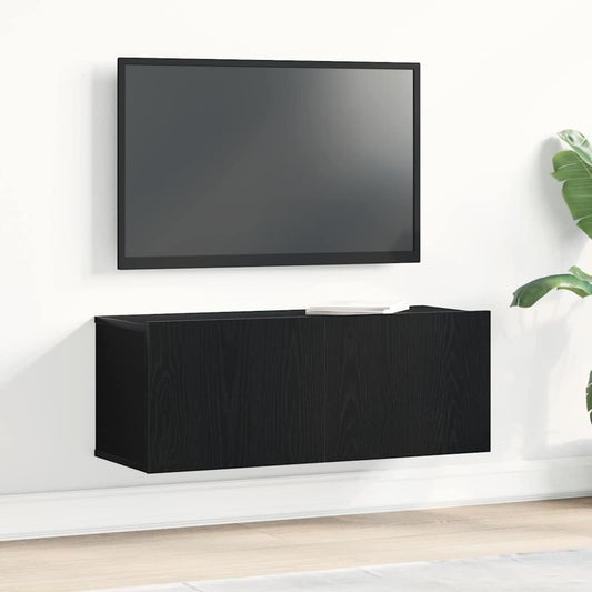 Fernsehtische Schwarze Eiche 80 x 30 x 30 cm Holzwerkstoff