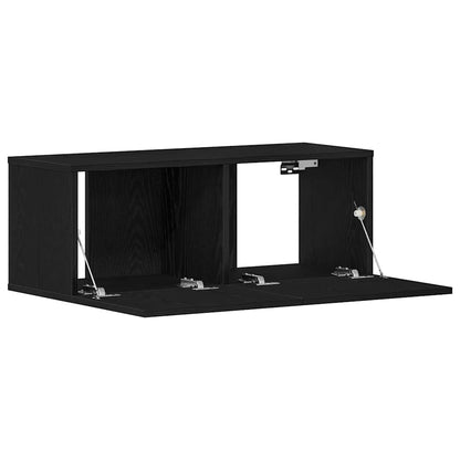 Fernsehtische Schwarze Eiche 80 x 30 x 30 cm Holzwerkstoff