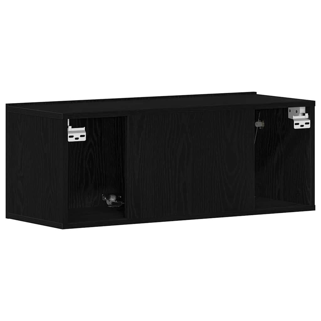 Fernsehtische Schwarze Eiche 80 x 30 x 30 cm Holzwerkstoff