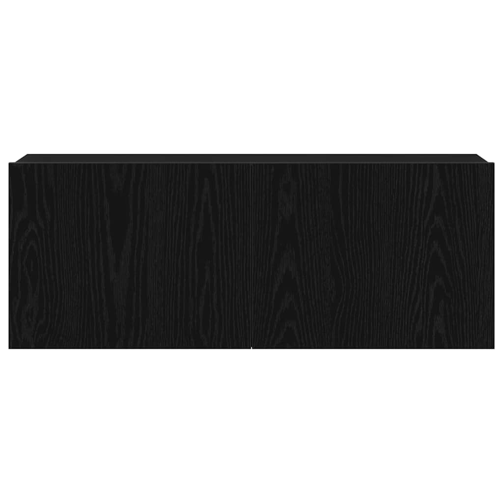 Fernsehtische Schwarze Eiche 80 x 30 x 30 cm Holzwerkstoff