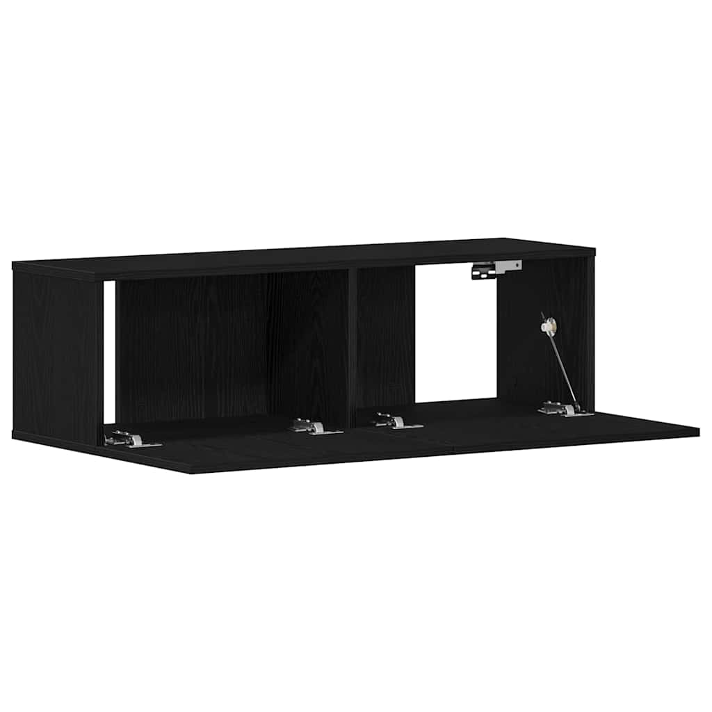 Fernsehtische Schwarze Eiche 100 x 30 x 30 cm Holzwerkstoff
