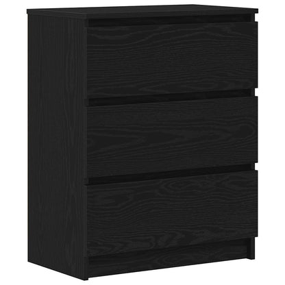 Sideboard Schwarz Eichen-Optik 60x35x76 cm Holzwerkstoff