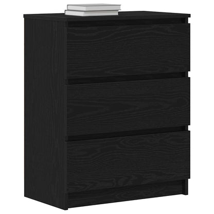 Sideboard Schwarz Eichen-Optik 60x35x76 cm Holzwerkstoff