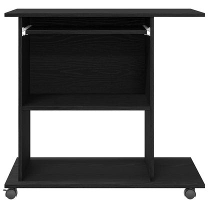 Computertisch Eiche schwarz 80x50x75 cm Holzwerkstoff