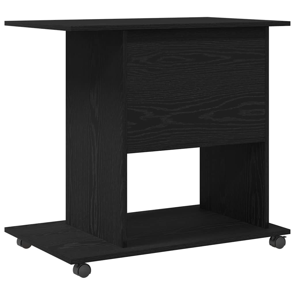 Computertisch Eiche schwarz 80x50x75 cm Holzwerkstoff