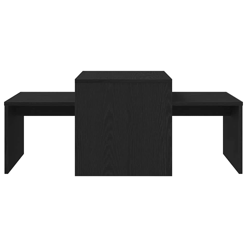 Satztische Schwarz Eichen-Optik 100 x 48 x 40 cm Holzwerkstoff
