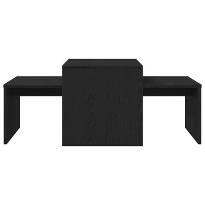 Satztische Schwarz Eichen-Optik 100 x 48 x 40 cm Holzwerkstoff