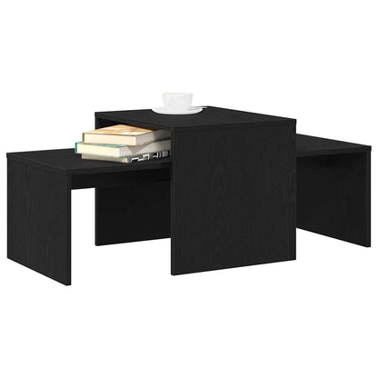 Satztische Schwarz Eichen-Optik 100 x 48 x 40 cm Holzwerkstoff