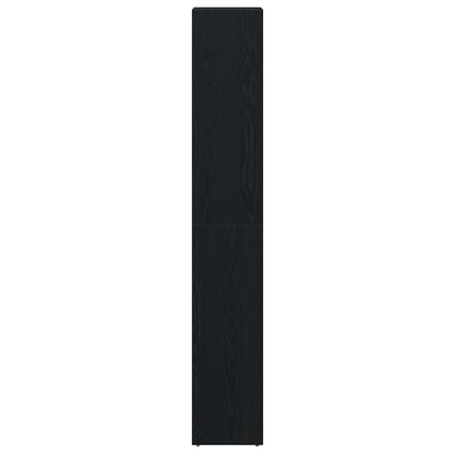 Badezimmerschrank mit Tür Schwarze Eiche 30 x 30 x 183,5 cm