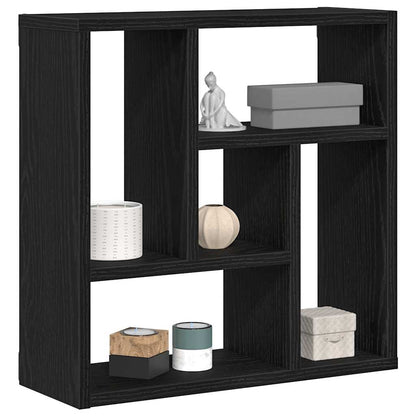 Wandregal Schwarz Eichen-Optik 45x16x45 cm Holzwerkstoff
