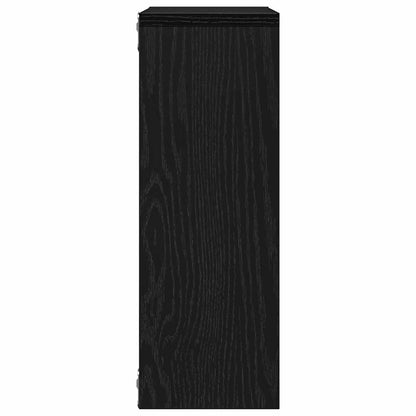Wandregal Schwarz Eichen-Optik 45x16x45 cm Holzwerkstoff