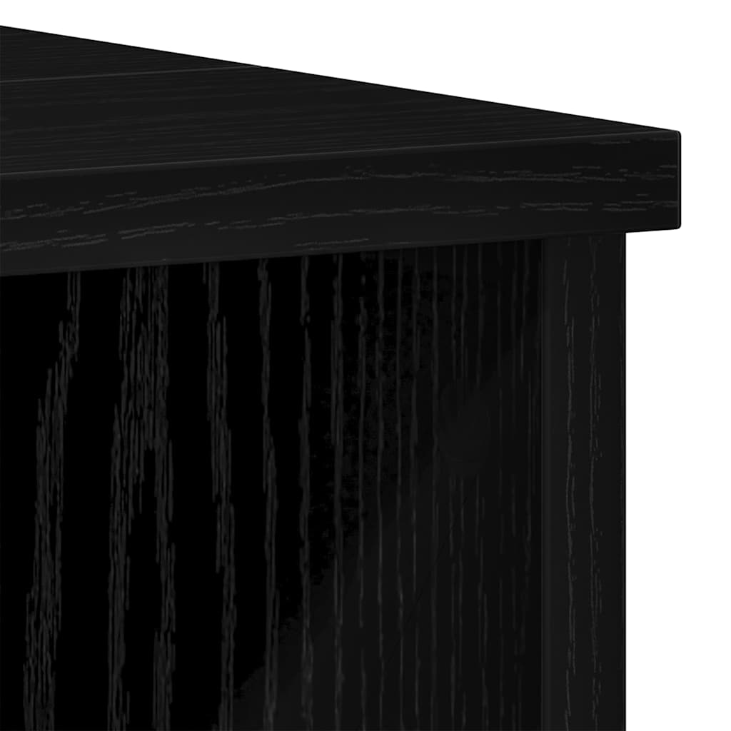 Badezimmerschrank mit Tür Schwarz Eichen-Optik 60 x 32 x 54 cm