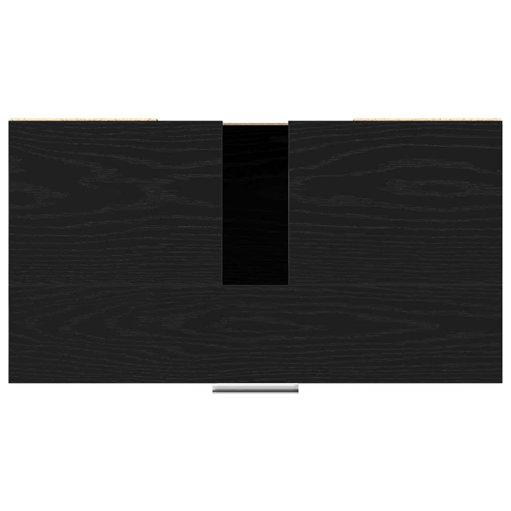 Badezimmerschrank mit Tür Schwarz Eichen-Optik 60 x 32 x 54 cm