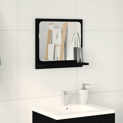 Badspiegel Schwarz Eichen-Optik 40x10,5x37 cm Holzwerkstoff