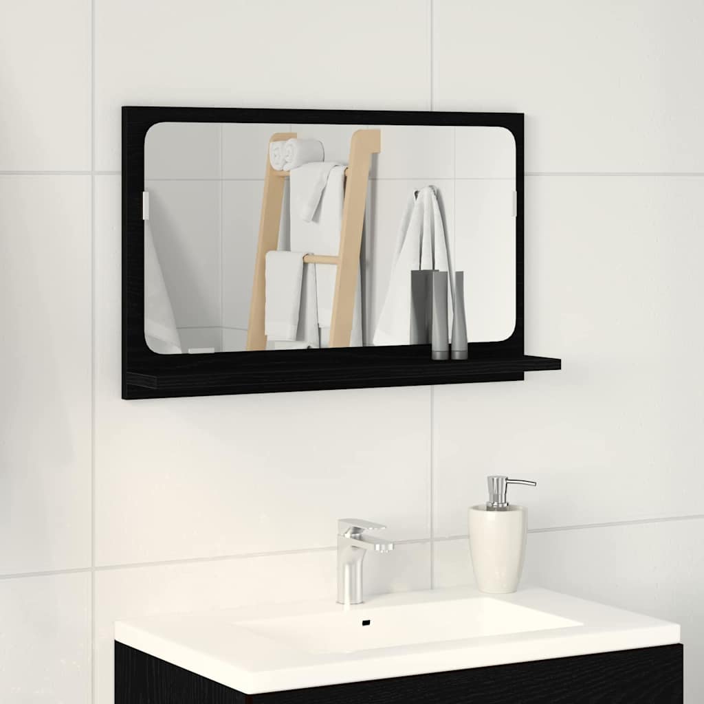 Spiegelregal Schwarze Eiche 60 x 10.5 x 37 cm Holzwerkstoff
