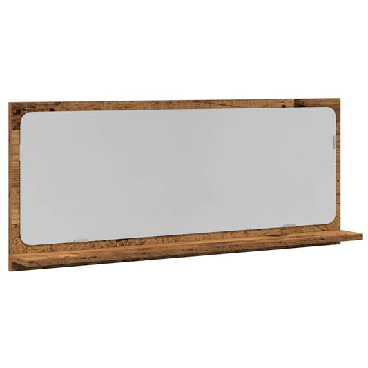 Badezimmer Spiegel aus altem Holz 90x10,5x37 cm aus Holzwerkstoff