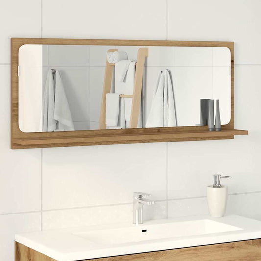 Badezimmerspiegel Artisan Eiche 90x10,5x37 cm Holzwerkstoff