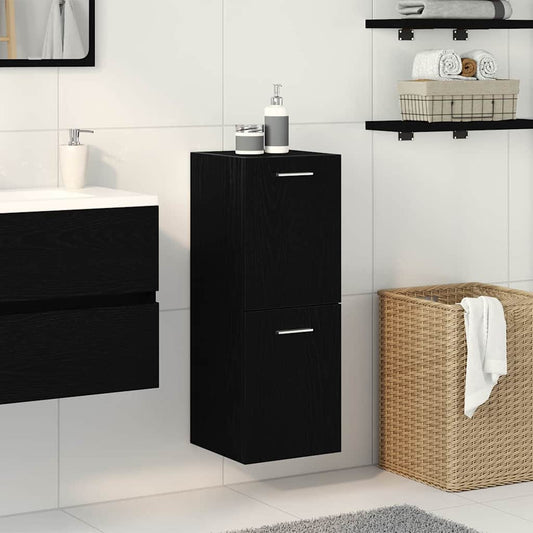 Badezimmerschrank Schwarze Eiche 30 x 30 x 80 cm Holzwerkstoff