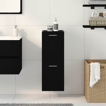 Badezimmerschrank Schwarze Eiche 30 x 30 x 80 cm Holzwerkstoff