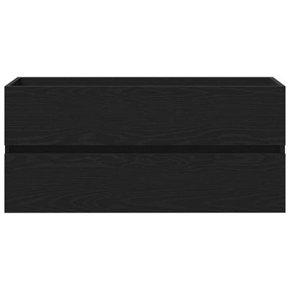 Waschbeckenunterschrank Schwarz Eichen-Optik 100x38,5x45 cm
