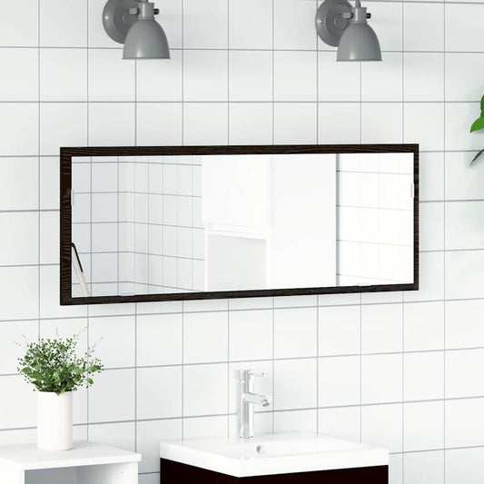 LED Badezimmer Spiegel Schwarze Eiche 100 x 8.5 x 37 cm