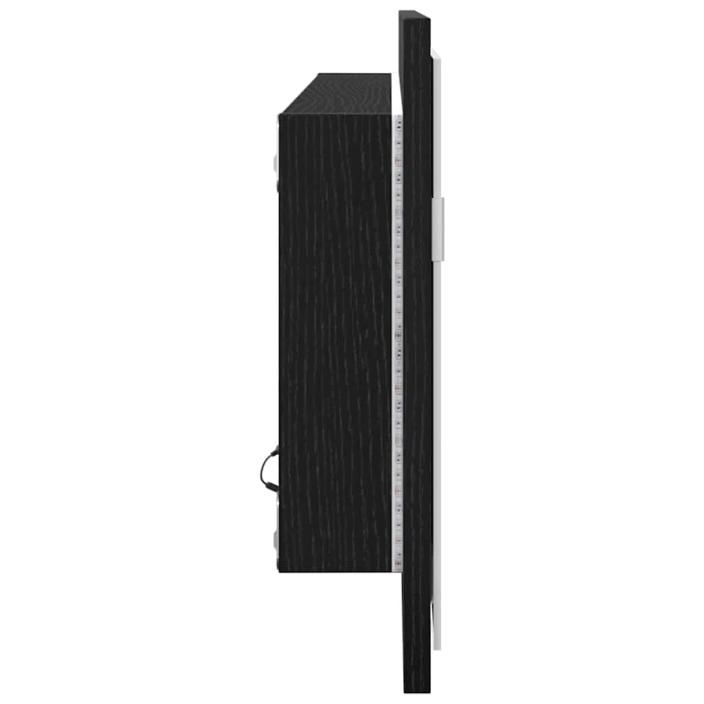 LED Badezimmer Spiegel Schwarze Eiche 100 x 8.5 x 37 cm