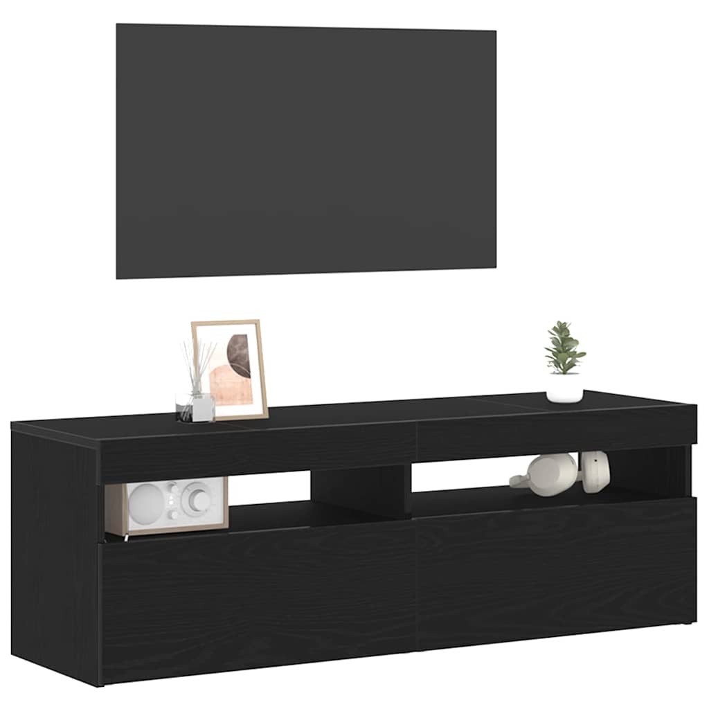 TV-Schränk Schwarz 120 x 35 x 40 cm Holzwerkstoff