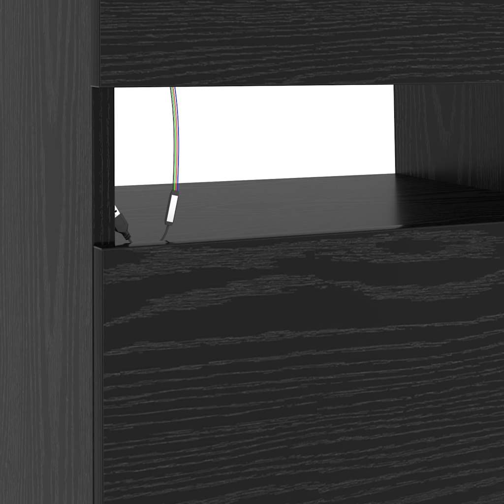 TV-Schränk Schwarz 90 x 35 x 40 cm Holzwerkstoff