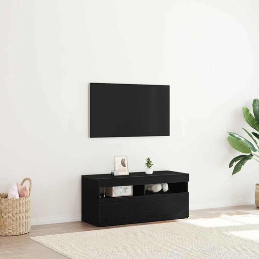 TV-Schränk Schwarz 90 x 35 x 40 cm Holzwerkstoff