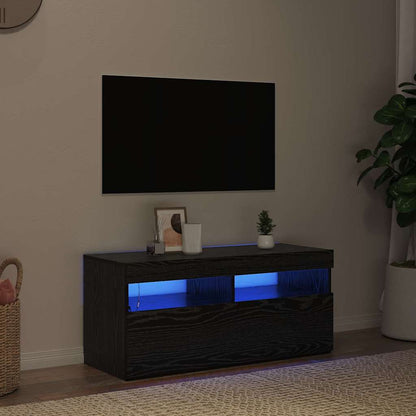 TV-Schränk Schwarz 90 x 35 x 40 cm Holzwerkstoff