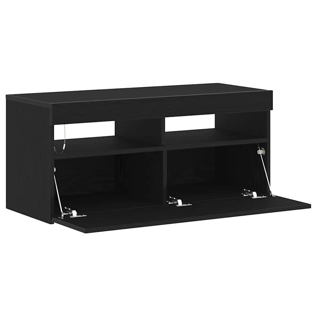 TV-Schränk Schwarz 90 x 35 x 40 cm Holzwerkstoff