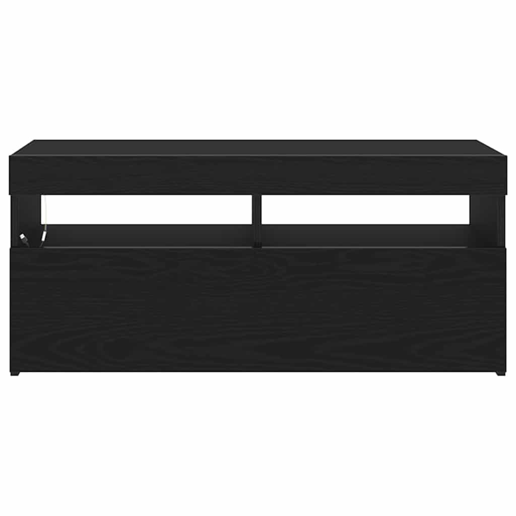 TV-Schränk Schwarz 90 x 35 x 40 cm Holzwerkstoff