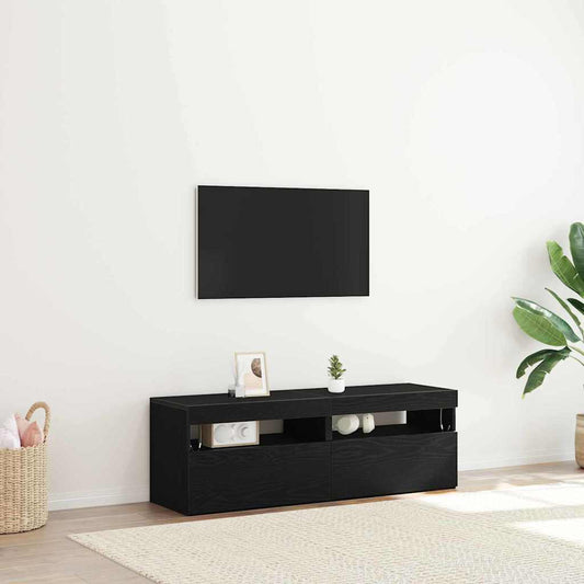 TV-Schränk 2 pcs Schwarz 60 x 35 x 40 cm Holzwerkstoff