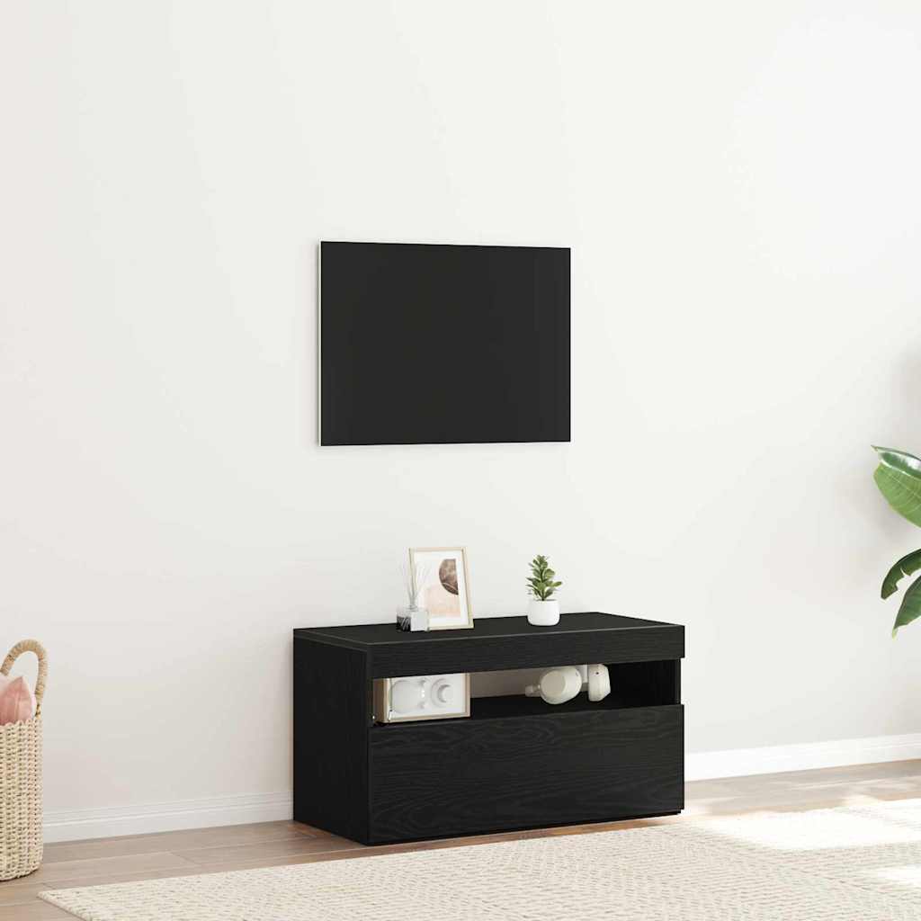 TV-Schränk Schwarz 75 x 35 x 40 cm Holzwerkstoff