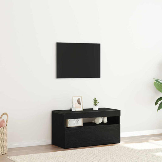TV-Schränk Schwarz 75 x 35 x 40 cm Holzwerkstoff