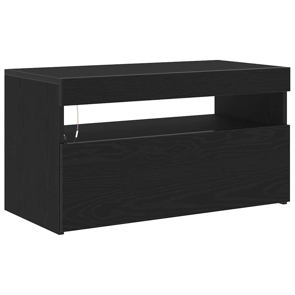 TV-Schränk Schwarz 75 x 35 x 40 cm Holzwerkstoff