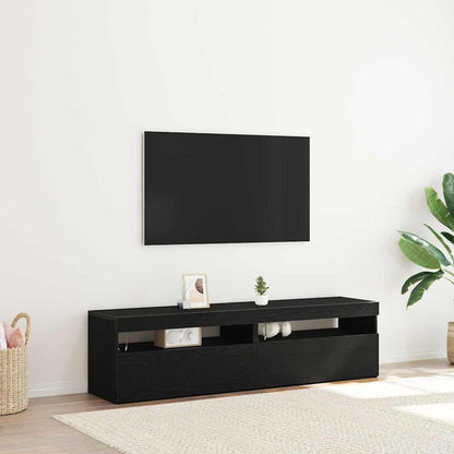 TV-Schränk 2 pcs Schwarz 75 x 35 x 40 cm Holzwerkstoff