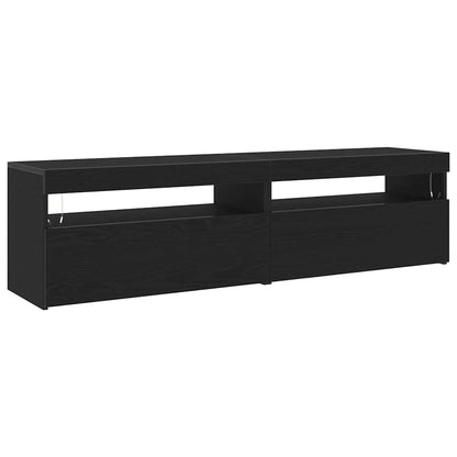 TV-Schränk 2 pcs Schwarz 75 x 35 x 40 cm Holzwerkstoff