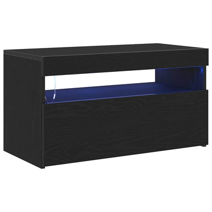 TV-Schränk 2 pcs Schwarz 75 x 35 x 40 cm Holzwerkstoff